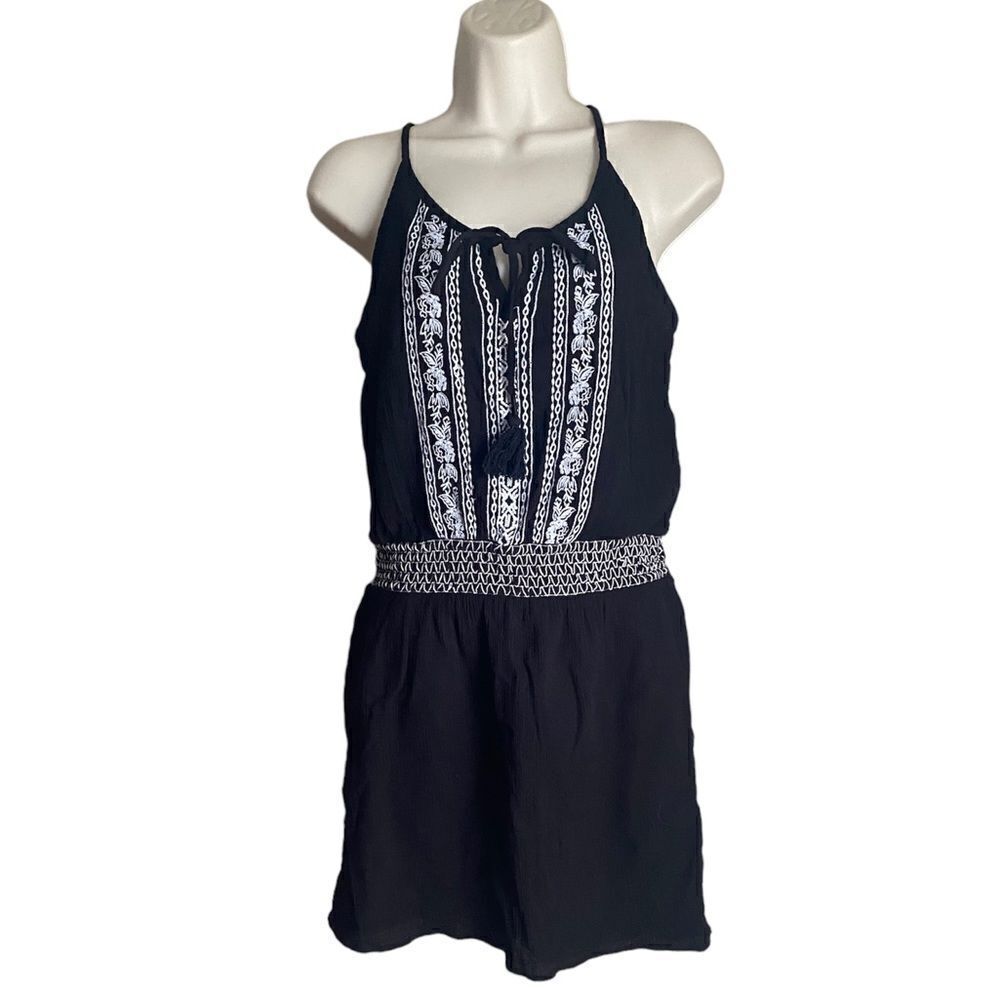 VENUS Swimwear Black White Coverup Dress Med